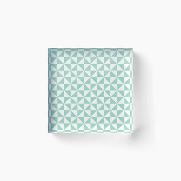 Item preview, White And Mint Pinwheel Pattern designed and sold by pattern-archive.