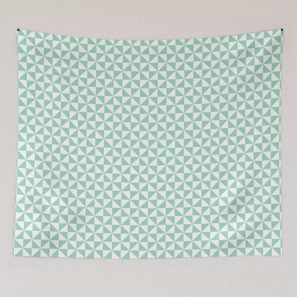 Item preview, White And Mint Pinwheel Pattern designed and sold by pattern-archive.