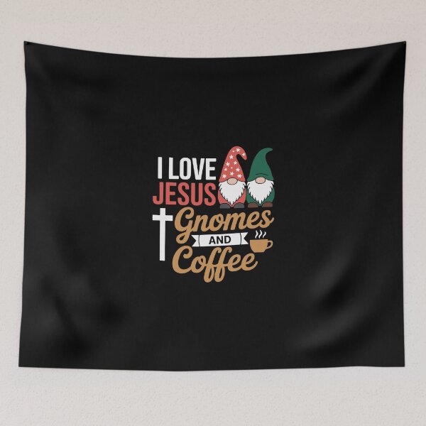 Item preview, I loves Jesus gnomes and coffee designed and sold by jkrphoto.