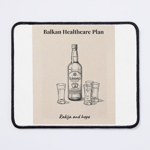 Item preview, Balkan Healthcare Plan Funny Wall Art |  Rakija and Hope |  Balkan Humor Print |  Eastern European Decor designed and sold by Mastalina99.
