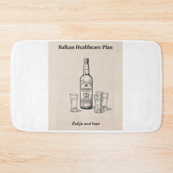 Item preview, Balkan Healthcare Plan Funny Wall Art |  Rakija and Hope |  Balkan Humor Print |  Eastern European Decor designed and sold by Mastalina99.