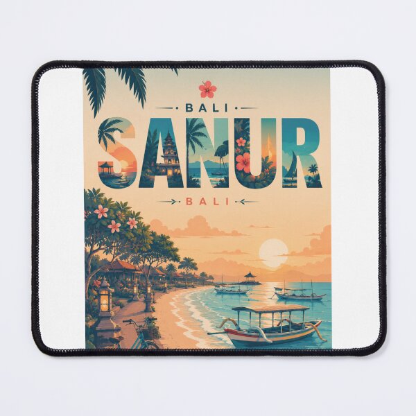 Item preview, Bali Sanur Sunrise Coastline with Serangan Waters and Island Views designed and sold by StampMyPassport.
