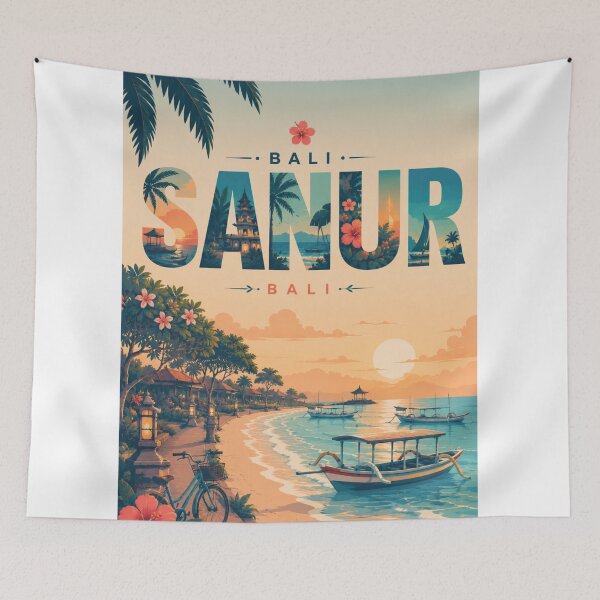 Item preview, Bali Sanur Sunrise Coastline with Serangan Waters and Island Views designed and sold by StampMyPassport.