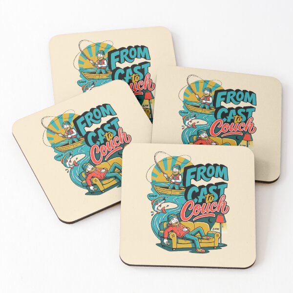 Item preview, From Cast To Couch Dawn To 8PM Fisherman Graphic — Funny Fishing Life Humor  designed and sold by SkTee2k.
