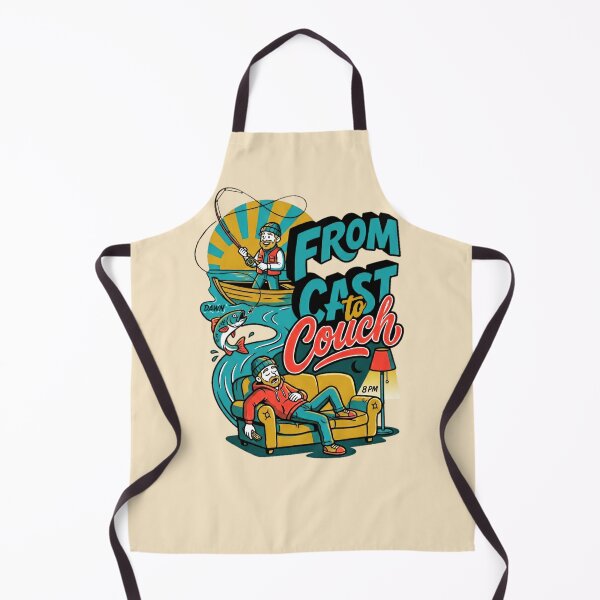 Item preview, From Cast To Couch Dawn To 8PM Fisherman Graphic — Funny Fishing Life Humor designed and sold by SkTee2k.