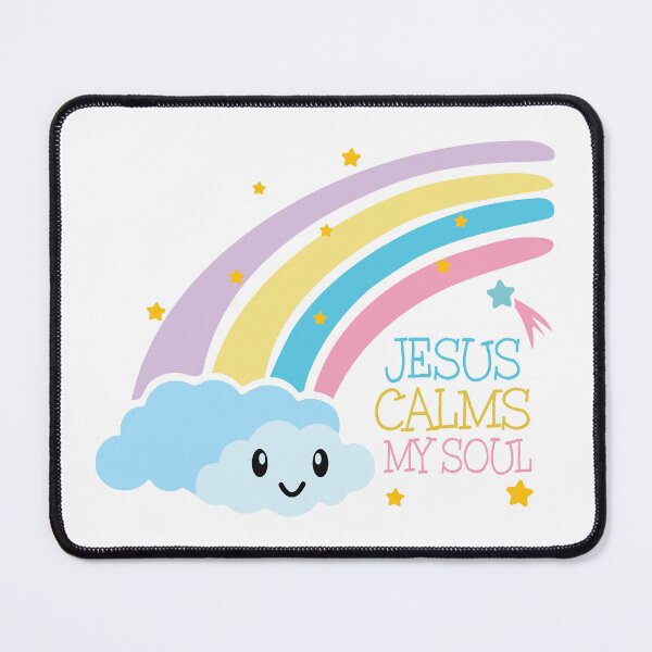 Item preview, Jesus Calms My Soul – Christian Pastel Rainbow designed and sold by Verse & Vibes.