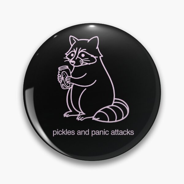 Item preview, Pickles And Panic Attacks - Sad Raccoon Aesthetic Meme Design designed and sold by DONT ASK CLUB.
