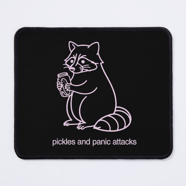 Item preview, Pickles And Panic Attacks - Sad Raccoon Aesthetic Meme Design designed and sold by DONT ASK CLUB.