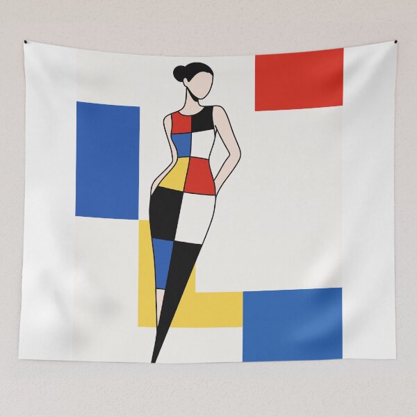 Item preview, Mondriani Inspired Art, Minimalist Geometric Fashion Decor designed and sold by Studio pod Burom.