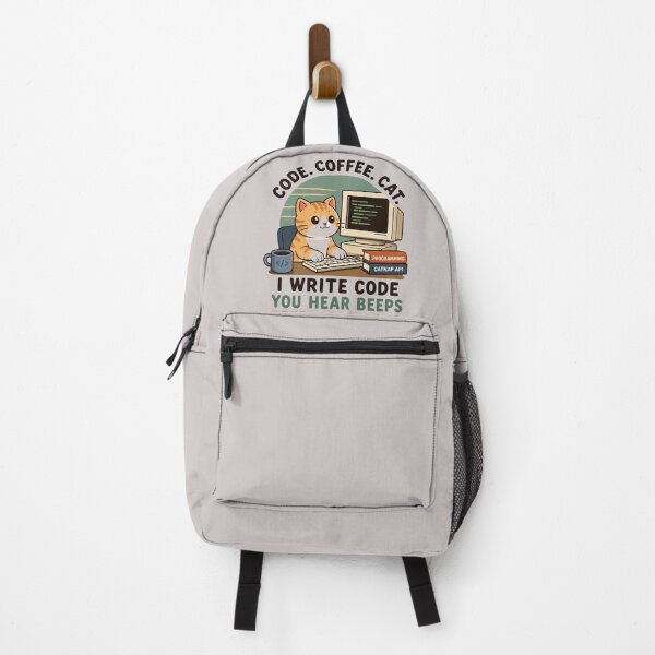 Item preview, Code Coffee Cat Programmer Humor Illustration designed and sold by bosamji.