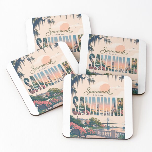 Item preview, Savannah Georgia Riverfront with Talmadge Bridge and Historic District designed and sold by StampMyPassport.