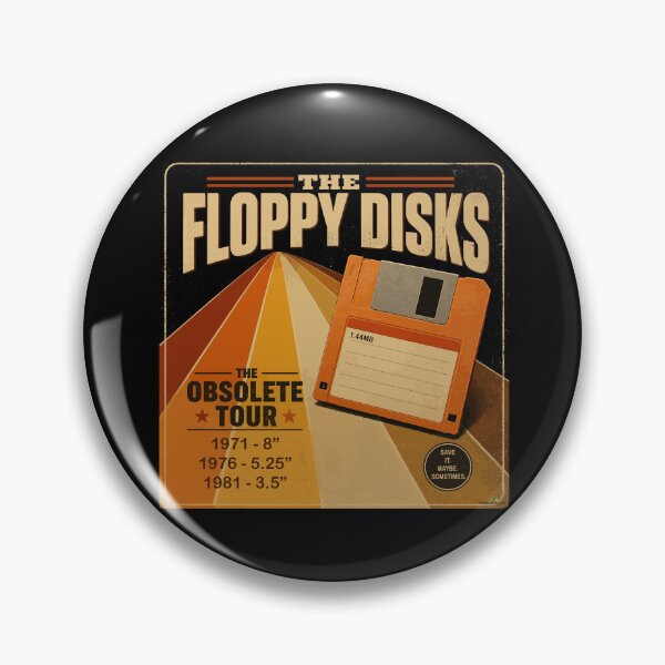 Item preview, The Floppy Disks World Tour Retro Funny Sticker TShirt 01 designed and sold by OuterShellUK.