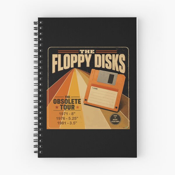 Item preview, The Floppy Disks World Tour Retro Funny Sticker TShirt 01 designed and sold by OuterShellUK.