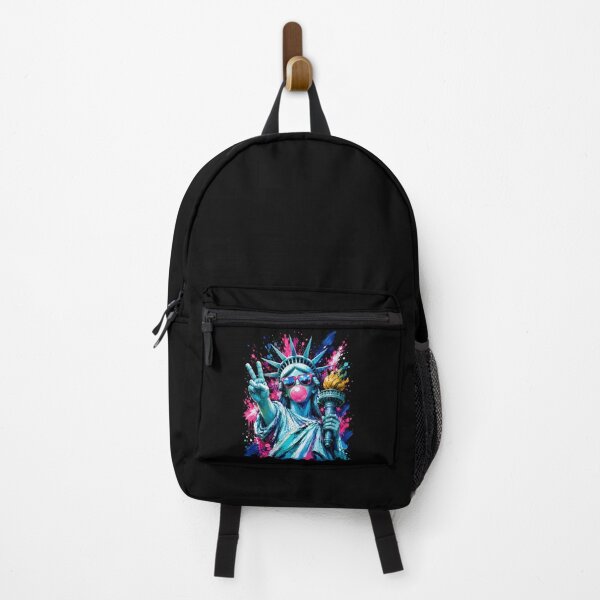 Item preview, Pop Art Statue of Liberty Bubble Gum Peace Sign Color Splash  designed and sold by THREE LITTLE BEANS.