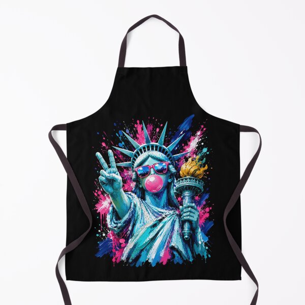 Item preview, Pop Art Statue of Liberty Bubble Gum Peace Sign Color Splash designed and sold by THREE LITTLE BEANS.