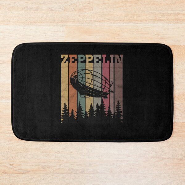 Item preview, Vintage Zeppelin Blimp Airship Retro 70s Striped Sky Forest #3388 designed and sold by aztra-art.