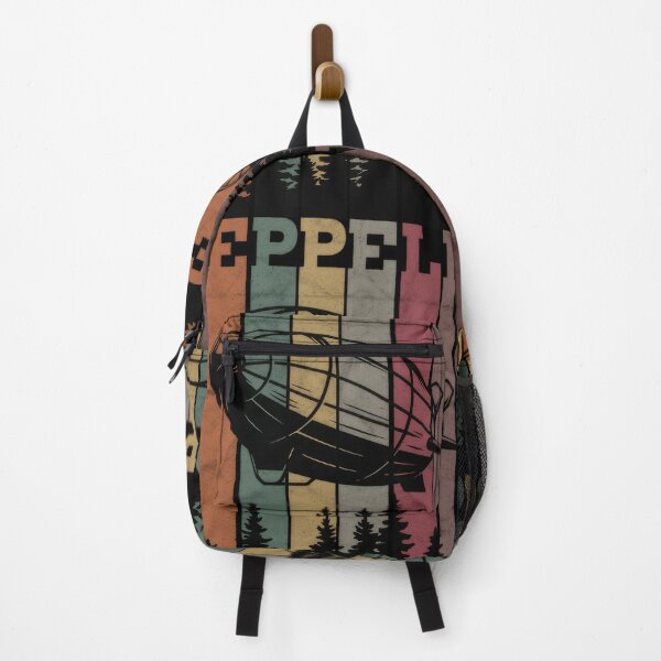 Item preview, Vintage Zeppelin Blimp Airship Retro 70s Striped Sky Forest #3388 designed and sold by aztra-art.