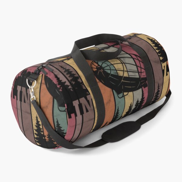 Item preview, Vintage Zeppelin Blimp Airship Retro 70s Striped Sky Forest #3388 designed and sold by aztra-art.