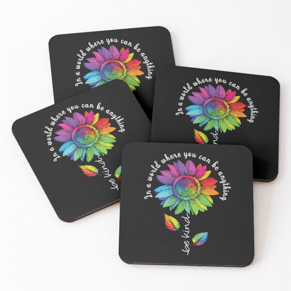 Item preview, Rainbow Sunflower Be Kind Motivational Mental Health Awareness Watercolor Flower Design designed and sold by AmalnoRoyil.