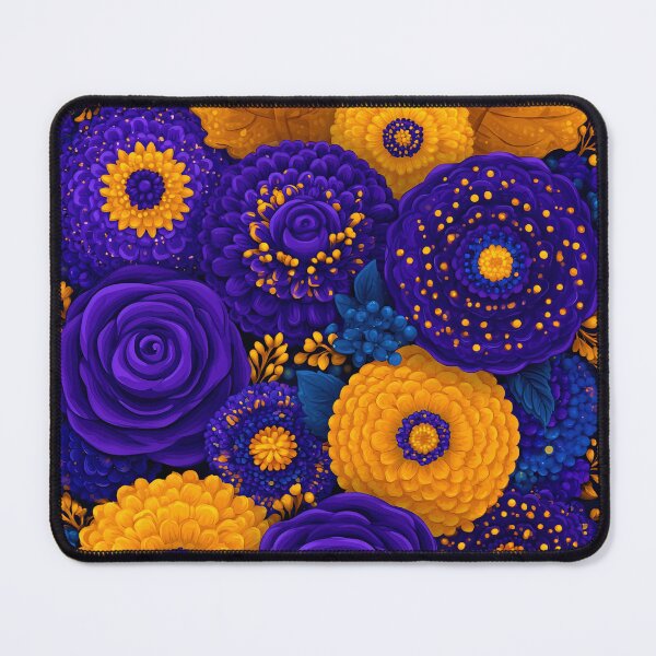 Item preview, Magical Midnight Floral with Golden Autumn Leaves designed and sold by colorful-white.
