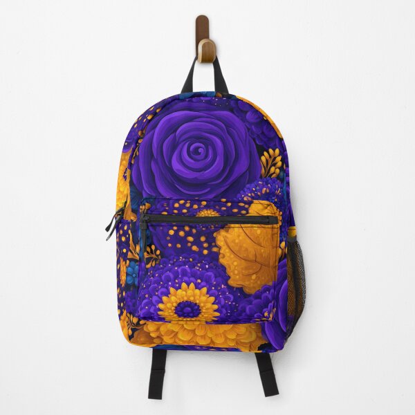 Item preview, Magical Midnight Floral with Golden Autumn Leaves designed and sold by colorful-white.