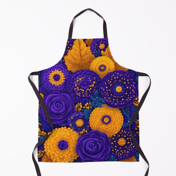 Item preview, Magical Midnight Floral with Golden Autumn Leaves designed and sold by colorful-white.