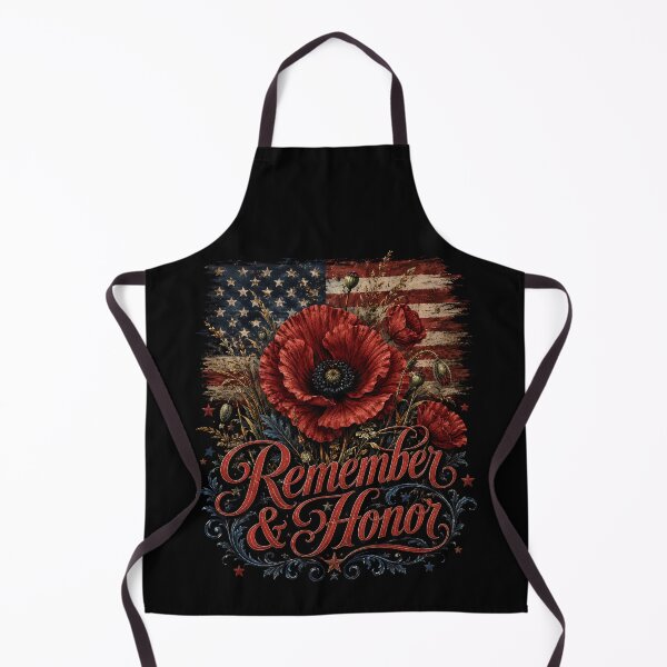 Item preview, Remember and Honor Shirt, Memorial Day Poppy Shirt, Patriotic American Flag Tee, Veterans Day Gift, Military Family designed and sold by THREE LITTLE BEANS.