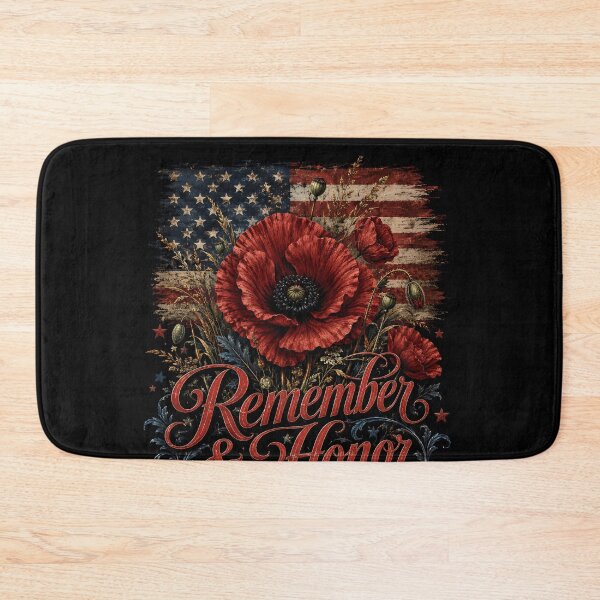 Item preview, Remember and Honor Shirt, Memorial Day Poppy Shirt, Patriotic American Flag Tee, Veterans Day Gift, Military Family designed and sold by THREE LITTLE BEANS.