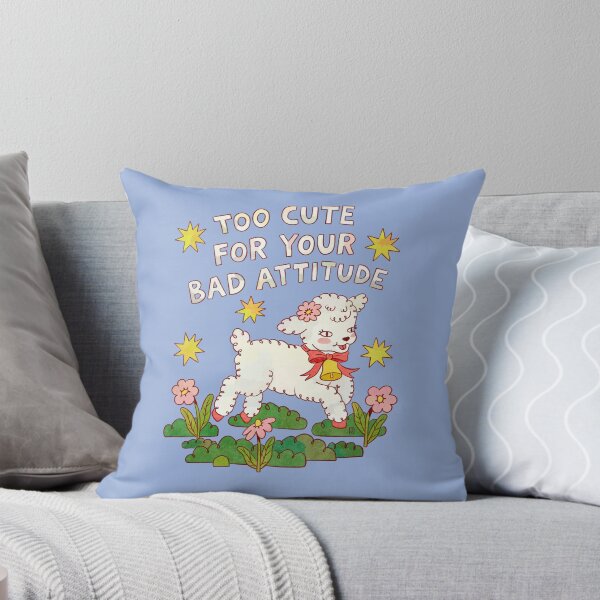 Item preview, Too Cute For Your Bad Attitude Sarcastic Vintage Lamb designed and sold by Itouchedabee.