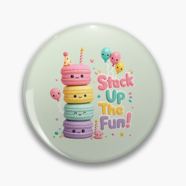 Item preview, Cute Pastel Macaron Stack Party | Kawaii 3D CGI Dessert Art designed and sold by Moons Studio.