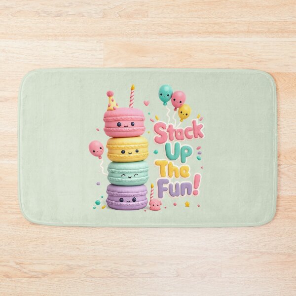Item preview, Cute Pastel Macaron Stack Party | Kawaii 3D CGI Dessert Art designed and sold by Moons Studio.
