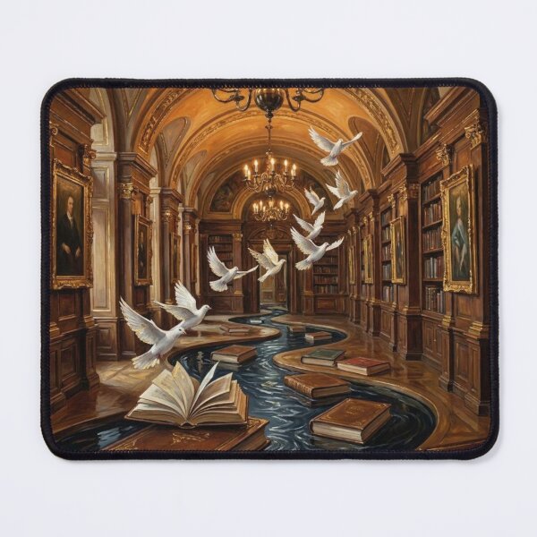Item preview, Surreal Dark Academia River of Books designed and sold by Gifter-ly.