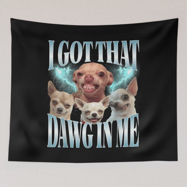 Item preview, I Got That Dawg In Me Funny Angry Chihuahua Lightning Metal Design designed and sold by ToyaVitoricu.