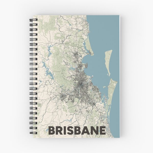 Item preview, Brisbane Map designed and sold by MapsNerd.