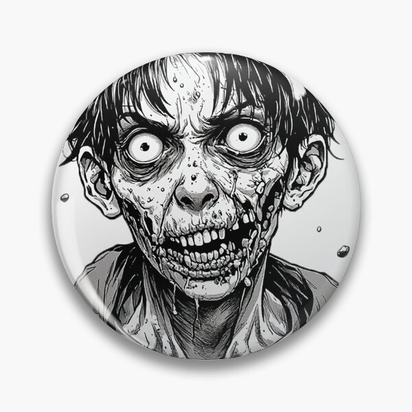 Item preview, Dark Zombie Face Black and White Horror Art designed and sold by ChaoticZenStudio.