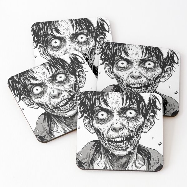 Item preview, Dark Zombie Face Black and White Horror Art designed and sold by ChaoticZenStudio.