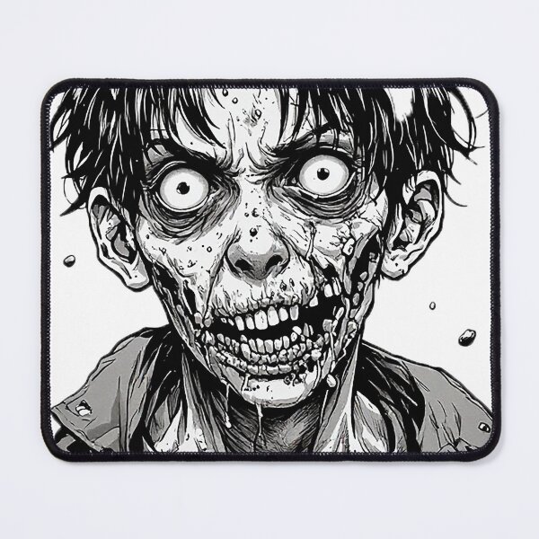 Item preview, Dark Zombie Face Black and White Horror Art designed and sold by ChaoticZenStudio.