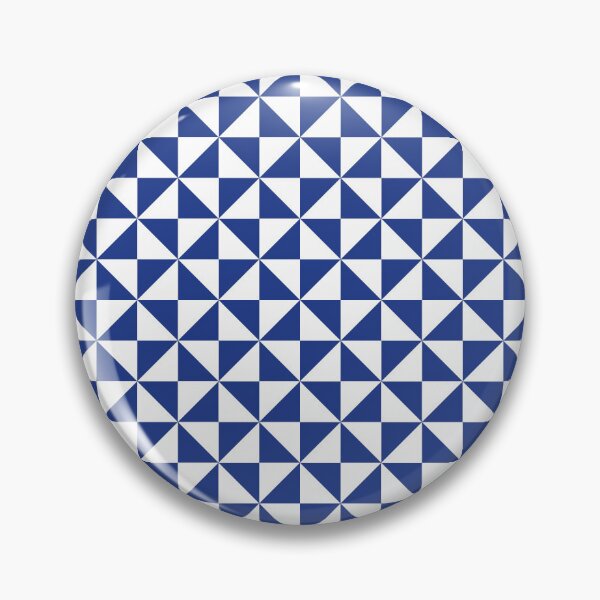 Item preview, White And Royal Blue Pinwheel Pattern designed and sold by pattern-archive.