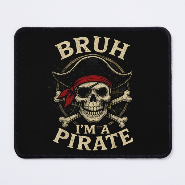 Item preview, Bruh Im A Pirate Vintage Skull Crossbones Compass Captain Sailor Pirate Design designed and sold by ToyaVitoricu.