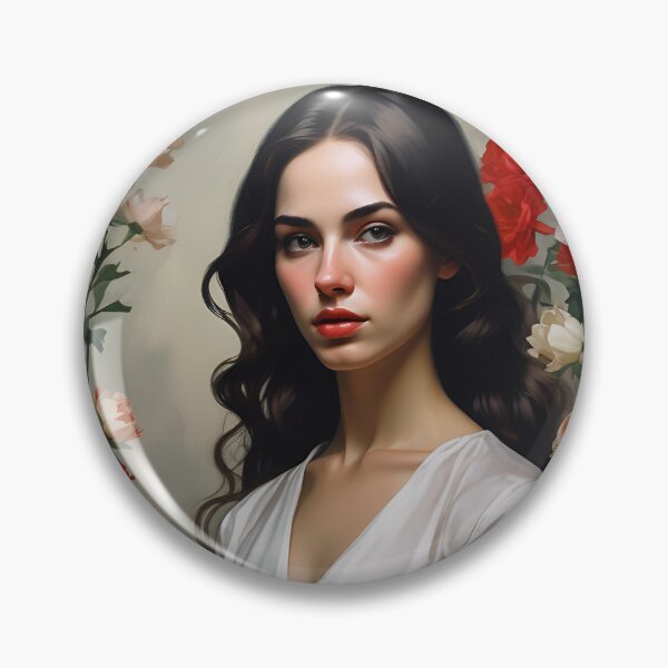 Item preview, Woman with flowers wall art print designed and sold by MK26Designs.