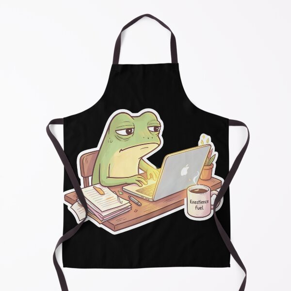 Item preview, Frog Burnout Sticker – Existence Error Meme Humor designed and sold by SoftAuraStudi0.