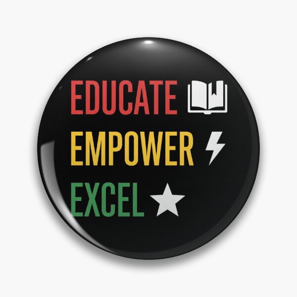 Item preview, Educate Empower Excel Juneteenth Black History Typography designed and sold by TeNovaStudio.