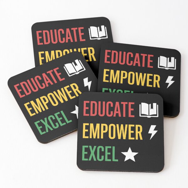 Item preview, Educate Empower Excel Juneteenth Black History Typography designed and sold by TeNovaStudio ⭐⭐⭐⭐⭐.