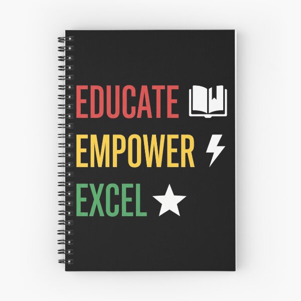Item preview, Educate Empower Excel Juneteenth Black History Typography designed and sold by TeNovaStudio.