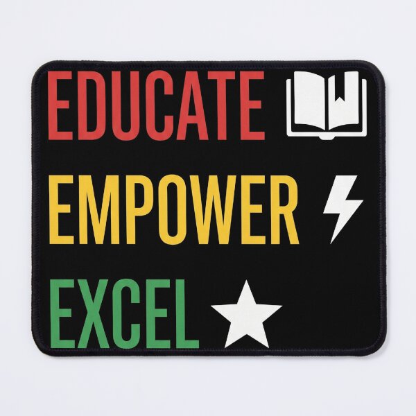 Item preview, Educate Empower Excel Juneteenth Black History Typography designed and sold by TeNovaStudio.