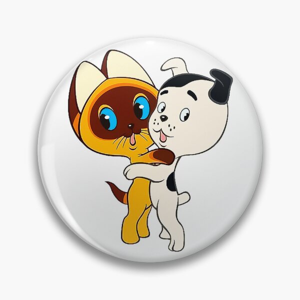 Item preview, Retro Cartoon Best Friends - Kawaii Hugging Cat and Puppy  designed and sold by Tokraz-art.