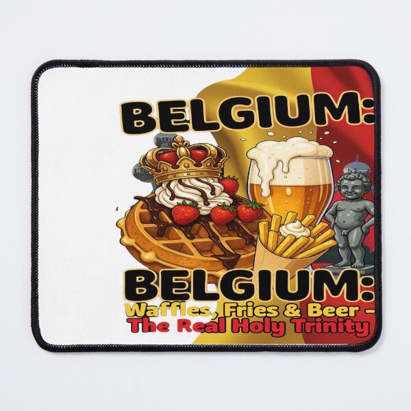 Item preview, Belgium: Waffles, Fries & Beer – The Real Holy Trinity | Funny Belgian Food & Travel Shirt designed and sold by Sushikidsntod.