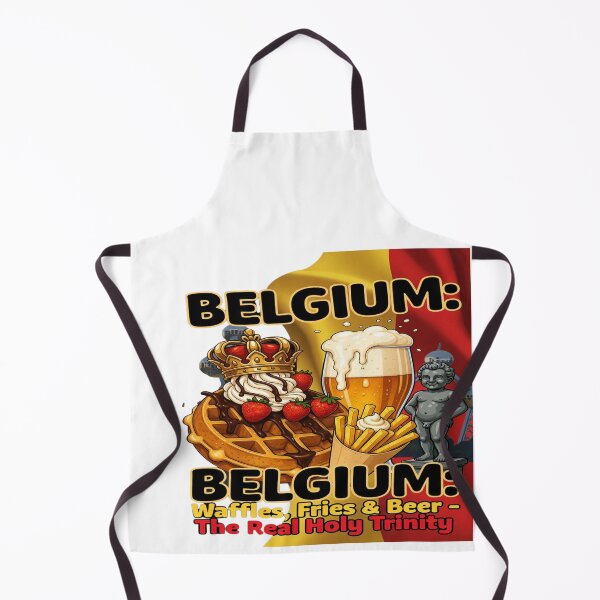 Item preview, Belgium: Waffles, Fries & Beer – The Real Holy Trinity | Funny Belgian Food & Travel Shirt designed and sold by Sushikidsntoddlers.