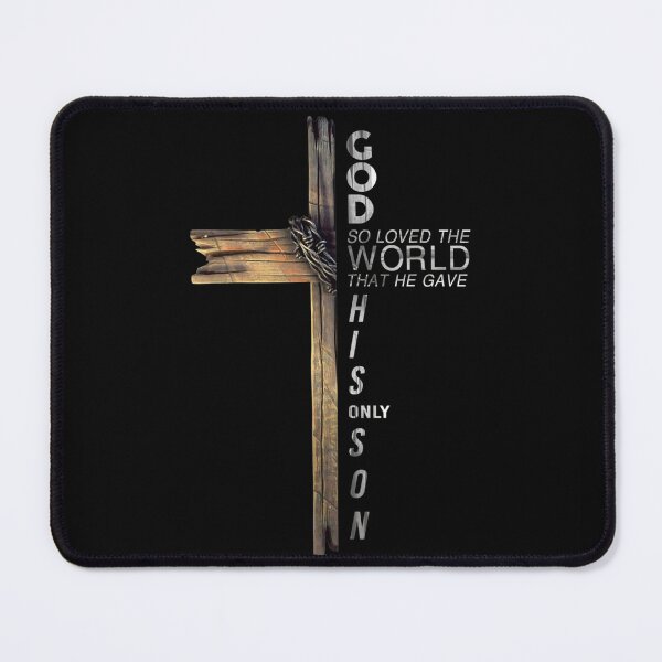 Item preview, God So Loved The World John 3 16 Christian Wooden Cross Faith Design designed and sold by BrandyFreika.
