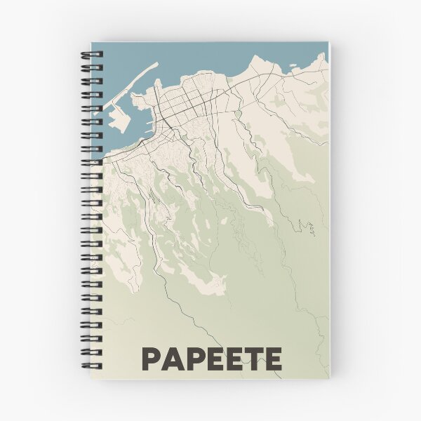 Item preview, Papeete Map designed and sold by MapsNerd.